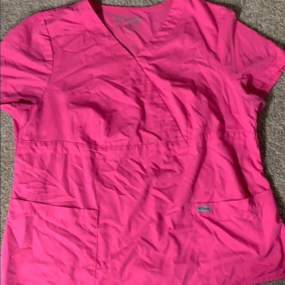 Greys anatomy scrub top 2xl pink